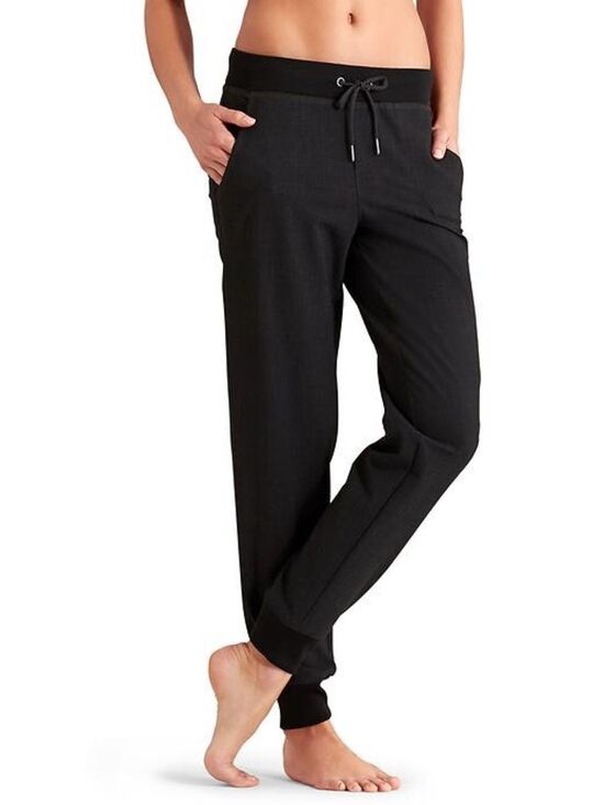 Athleta Pants - Athleta Wool Blend Black Heather Rib City Jogger Slouchy Fit Tapered Leg 10